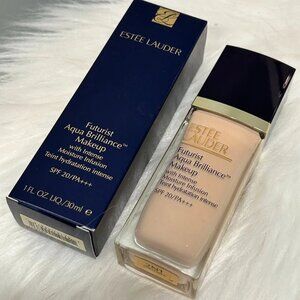 New Estee Lauder Futurist Aqua Brilliance Makeup SPF20 2N1 Desert Beige 1oz~Rare